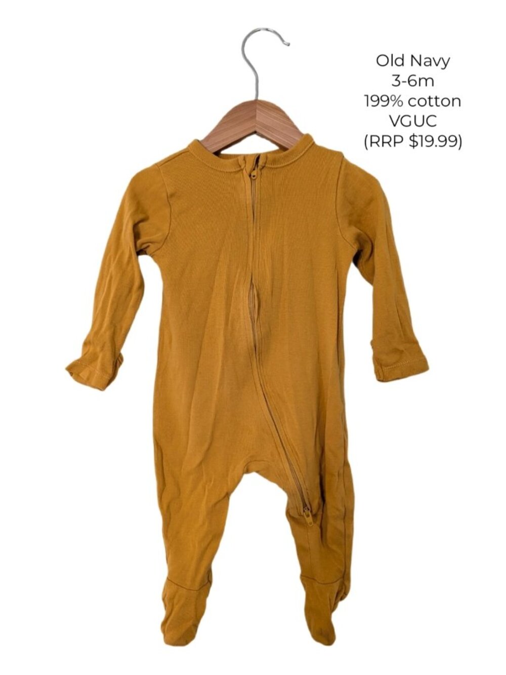 Old Navy Mustard Yellow Footie Sleeper 3-6m baby clothes